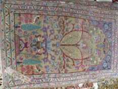 A NEAR PAIR OF ANTIQUE PERSIAN PRAYER RUGS. 120 x 77cms.