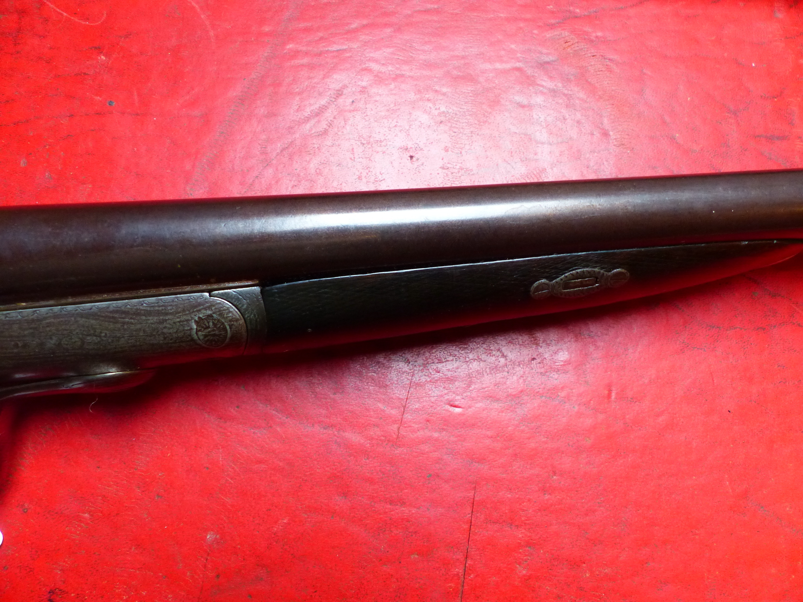 SHOTGUN. T BLAND & SONS 12G. UNDERLEVER HAMMER GUN. (STOCK AND ACTION ONLY RFD REQUIRED FOR BARRELS) - Bild 4 aus 8