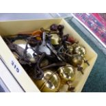 A LARGE COLLECTION OF ANTIQUE AND LATER CLOCK KEYS, CUT STEEL CLOCK HANDS, FINIALS,ETC.