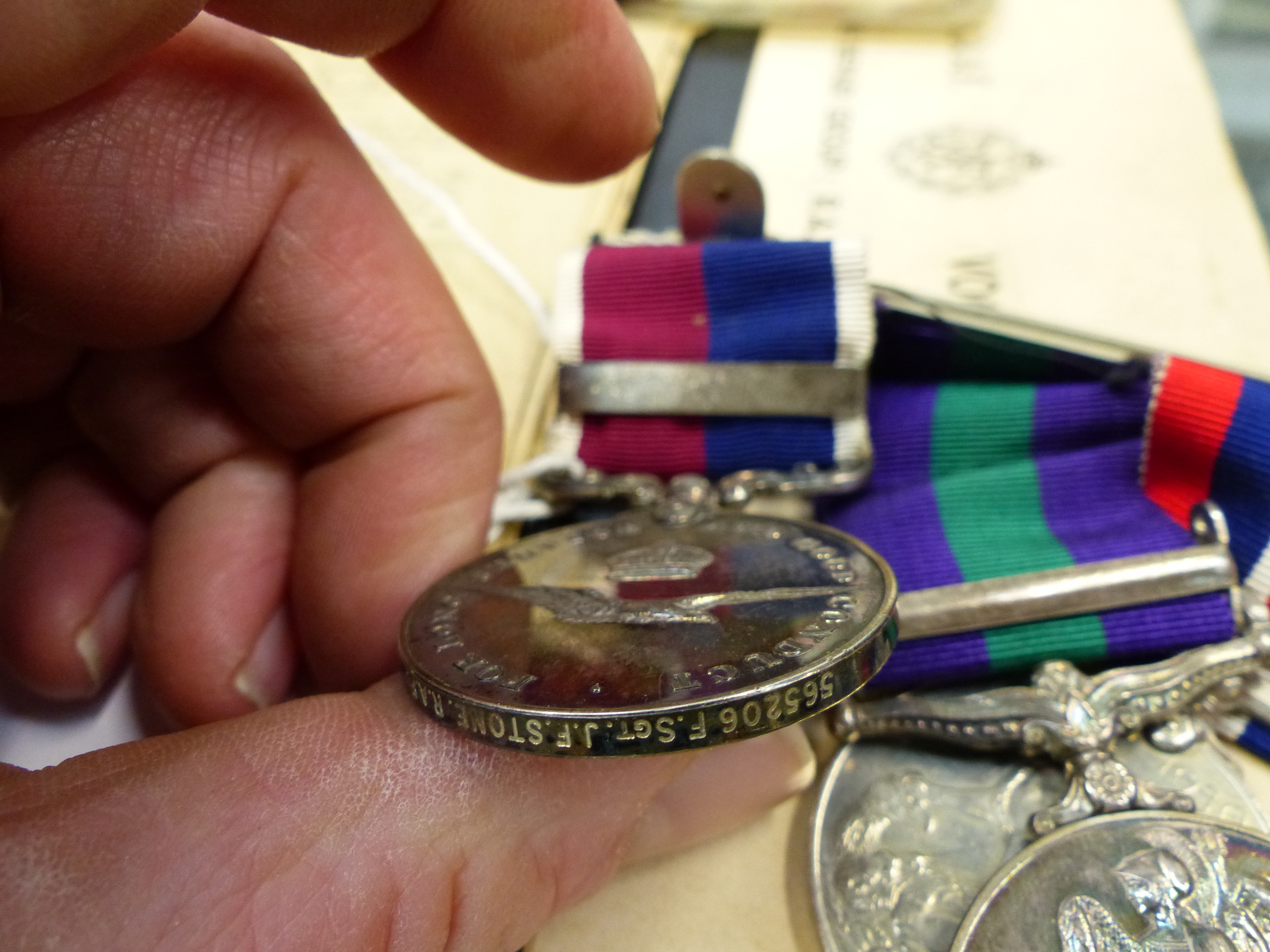 AN RAF MEDAL GROUP TO FL. SGT. J.F. STONE (565206) TO INCLUDE 39-45 DEFENCE AND WAR MEDALS , - Bild 19 aus 33