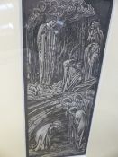 TWO PRINTS, ONE AFTER EDWARD COLEY BURNE JONES (1833-1898) THE NATIVITY AND THE OTHER AFTER DANTE