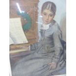 A.E.FISHER (19th.C. ENGLISH SCHOOL) WHAT SHALL I SING? A SIGNED AND DATED WATERCOLOUR. 35 x 25 cms.