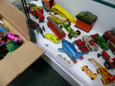 A LARGE COLLECTION OF DINKY. CORGI, MATCHBOX, BRITAIN'S AND OTHER DIE CAST VEHICLES.