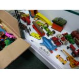 A LARGE COLLECTION OF DINKY. CORGI, MATCHBOX, BRITAIN'S AND OTHER DIE CAST VEHICLES.