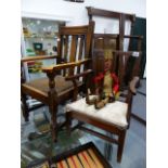 TWO ANTIQUE CHILD'S CHAIRS.