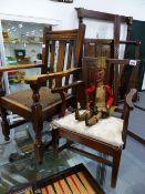 TWO ANTIQUE CHILD'S CHAIRS.