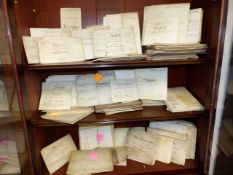 A LARGE COLLECTION OF ANTIQUE VELLUM INDENTURE WILLS AND PROBATE TO INCLUDE LOCAL OXFORDSHIRE
