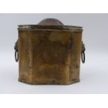 A SILVER HALLMARKED OCTAGONAL FORM TEA CADDY, DATED 1909 SHEFFIELD MAKERS MARK MARTIN,HALL & CO.