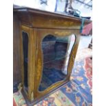 A VICTORIAN MAHOGANY AND INLAID DISPLAY CABINET. W.70 x H.81cms.