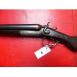 SHOTGUN. UNNAMED S/S HAMMER GUN 12G STOCK & ACTION ONLY ( OUT OF PROOF) SERIAL NUMBER 134606 (ST