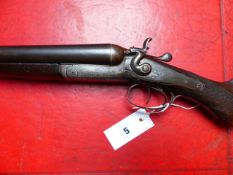 SHOTGUN. UNNAMED S/S HAMMER GUN 12G STOCK & ACTION ONLY ( OUT OF PROOF) SERIAL NUMBER 134606 (ST