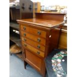 AN EDWARDIAN MUSIC CABINET.