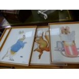 A SET OF FOUR BEATRIX POTTER PRINTS.