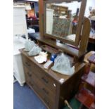 AN OAK DRESSING CHEST.