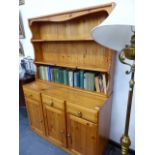 A MODERN PINE DRESSER.