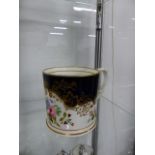 A DERBY STYLE LARGE TANKARD.