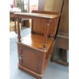 A VICTORIAN BEDSIDE CABINET.