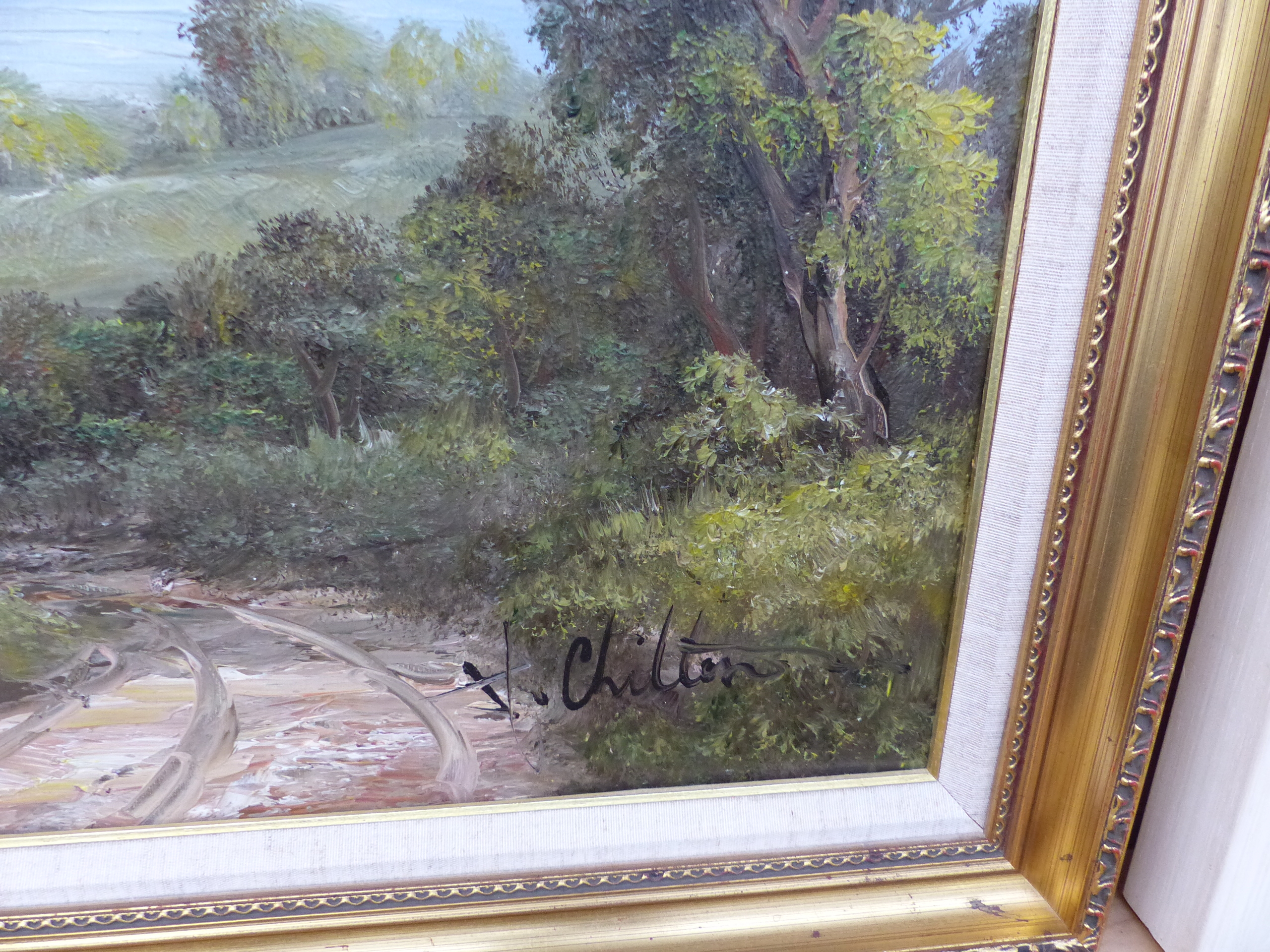 AN OIL ON CANVAS SIGNED J CHILTON. - Image 8 of 24