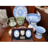 A QTY OF WEDGWOOD JASPERWARE.