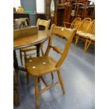 TWO OXFORD SIDE CHAIRS.