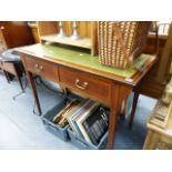 AN EDWARDIAN WRITING TABLE.