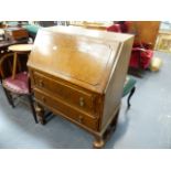 A SMALL OAK BUREAU.