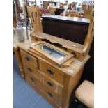 AN EDWARDIAN DRESSING CHEST.