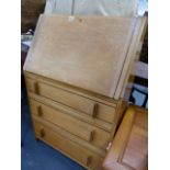 AN ARTS AND CRAFTS OAK BUREAU.