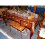 A LARGE FRENCH STYLE WRITING TABLE.