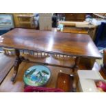 A MAHOGANY COFFEE TABLE.