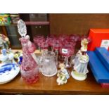 A QTY OF CUT GLASSWARE,ETC.