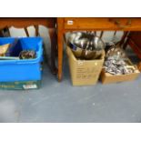 A LARGE QTY OF PLATEDWARE,ETC.