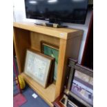 A MODERN OAK BOOKCASE.