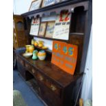 AN 18th.C.OAK DRESSER.