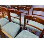 SIX MAHOGANY DINING CHAIRS.