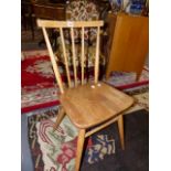 THREE ERCOL SIDE CHAIRS.