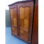 A CONTINENTAL LARGE TWO DOOR HALL CABINET.