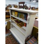 A PAINTED BOOKCASE.