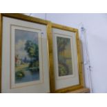 A PAIR OF WATERCOLOURS BY LESLIE STANHOPE.