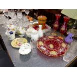 A QTY OF GLASSWARE,ETC.