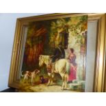 AN OIL PAINTING SIGNED GEORGE DUCKHAM.