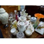 A QTY OF CHINA AND GLASSWARE.