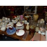 AN EXTENSIVE COLLECTION OF CHINA AND GLASS TO INCLUDE WORCESTER,ETC.