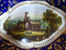 A DERBY DISH AND AN ENGRAVING.