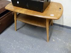 A SMALL ERCOL COFFEE TABLE.