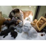 A COLLECTION OF ASSORTED MODELS OF BULLDOGS.