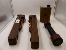 1917 AND 1918 DATED TRENCH PERISCOPES WITH LEATHER CASES, IMAGE INTENSIFIER AND AN AIRCRAFT