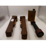 1917 AND 1918 DATED TRENCH PERISCOPES WITH LEATHER CASES, IMAGE INTENSIFIER AND AN AIRCRAFT