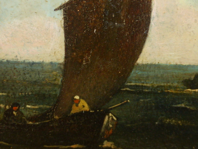 BERTRAM NICHOLS (1883-1974) (ARR) BARQUE, OIL ON BOARD. 39.5 x 60cms. - Image 5 of 6