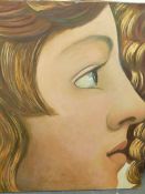 20th.C.SCHOOL. (ARR) CLOSE UP PORTRAIT OF A WOMAN, OIL ON CANVAS. 100 x 100cms. UNFRAMED.